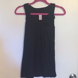 Candie's Black Tank Top w/ Flower Accents